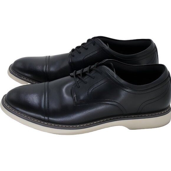 Alfani Theo Cap Toe Oxford Dress Shoes Black Smart Casual Lace-Up Men's US 10M - Picture 2 of 6